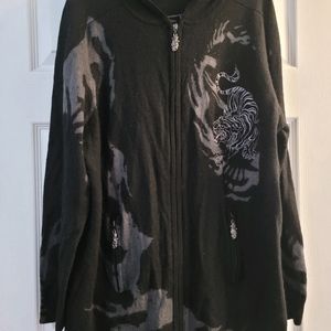 Cashmere/Wool Ed Hardy Hoodie Jacket
